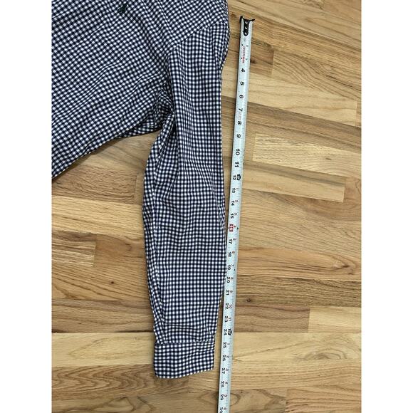 Ralph Lauren Check Shirt Button Up Gingham Plaid Navy Blue Size Large Long Slv - Picture 9 of 10